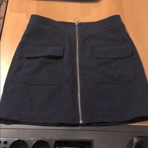 Navy Blue forever 21 mini skirt with zipper